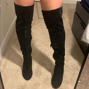 Black Over The Knee High Boots